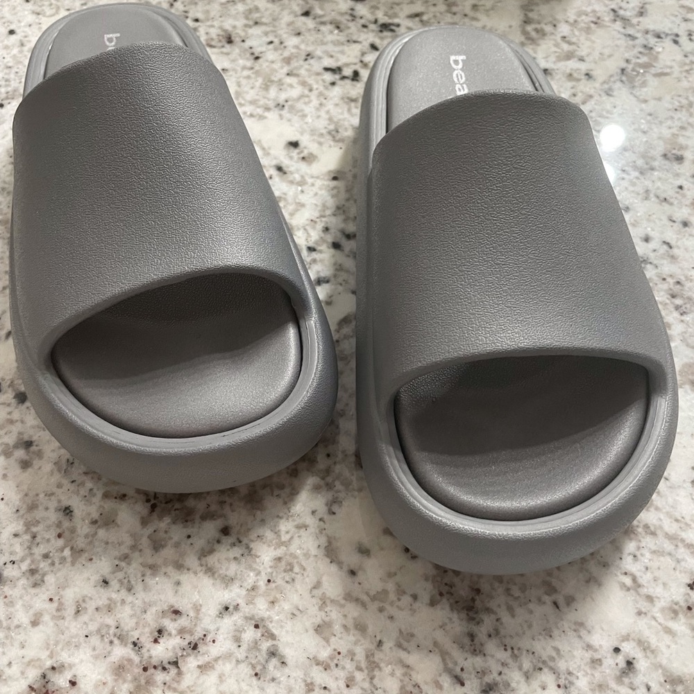 Gray Slide Sandals